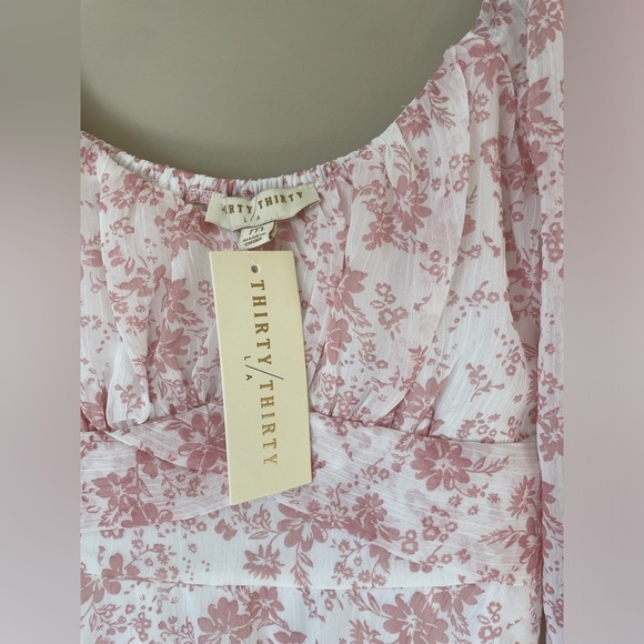 Coquette ThirtyThirty Floral Dress in Soft Pink NWT size MEDIUM - Picture 3 of 6